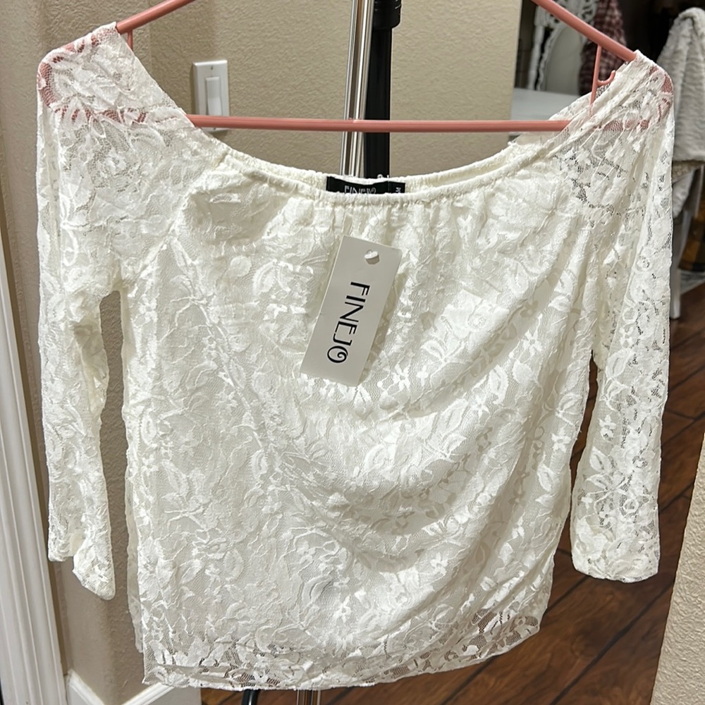 White Lacey blouse